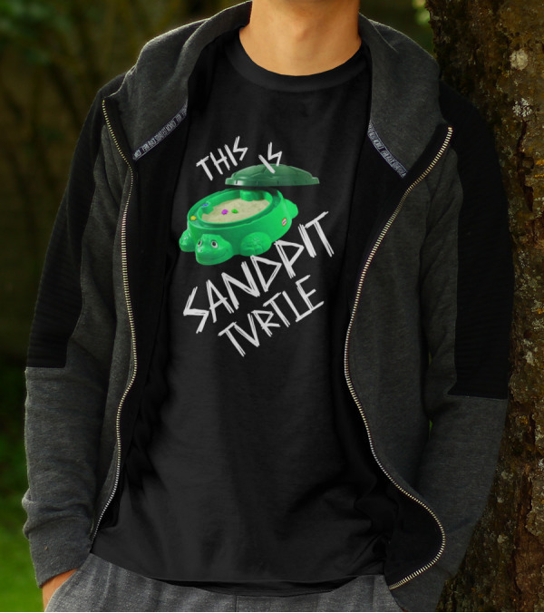 This Is Sandpit Turtle BMTH Meme White On Black Classic Merch T-Shirt
