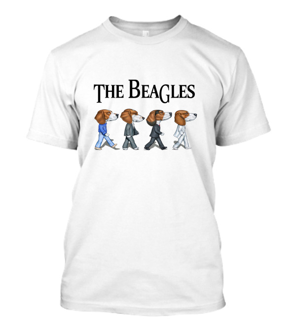 The Beagles Dogs Abbey Road Crossing Iconic Merchandise T-Shirt