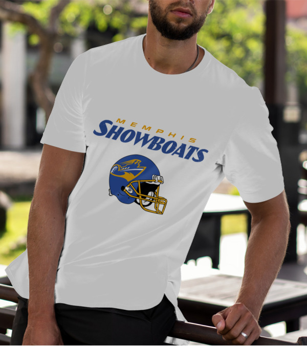 Memphis Showboats Vintage Helmet T-Shirt