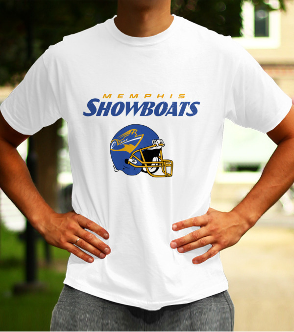 Memphis Showboats Vintage Helmet T-Shirt