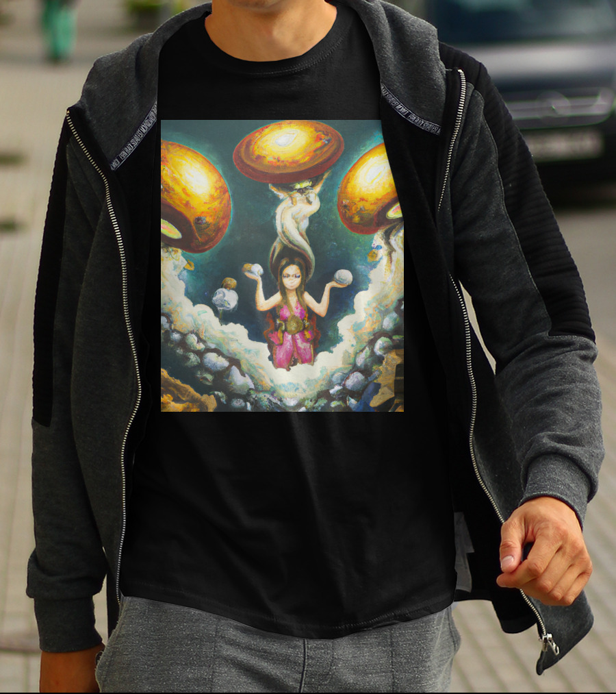 Style Bumble Sea Mushroom Goddess Surreal T-Shirt
