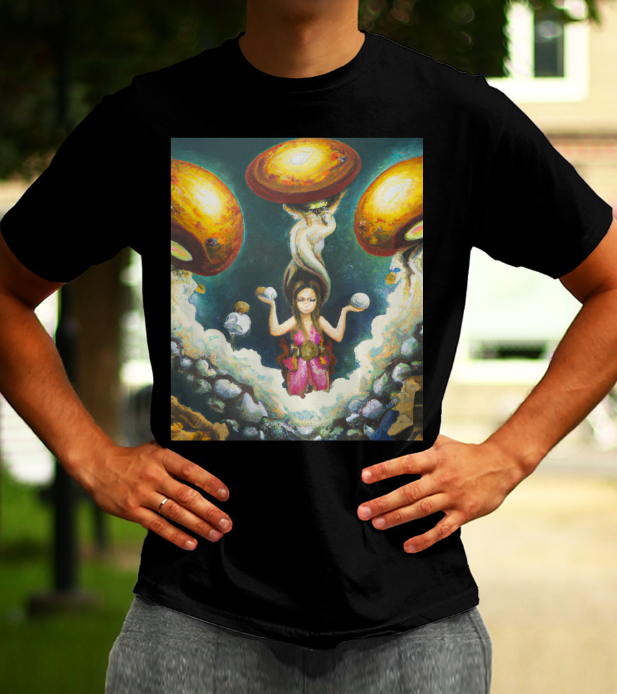 Style Bumble Sea Mushroom Goddess Surreal T-Shirt
