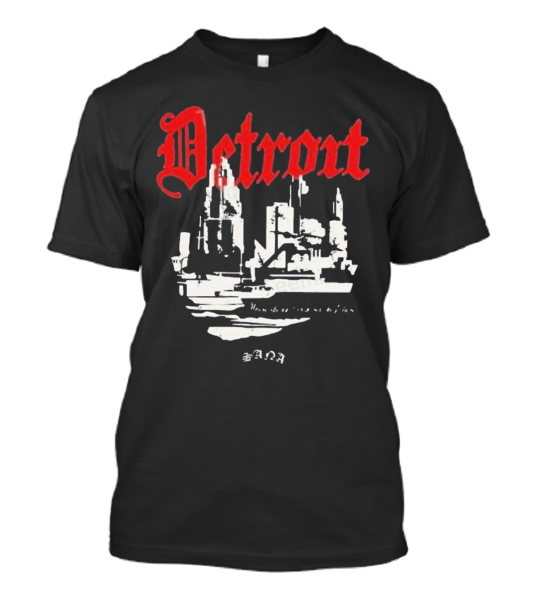 Detrout Cityscape Distressed 3D T-Shirt