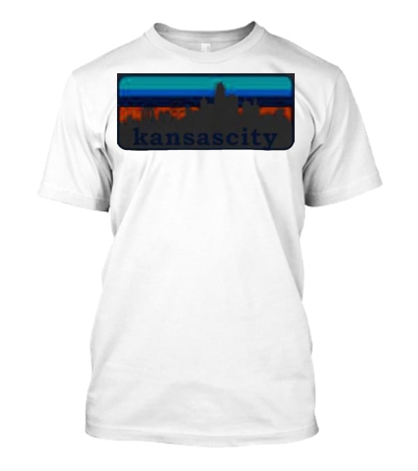 Kansas City Skyline Vintage Retro Sunset T-Shirt