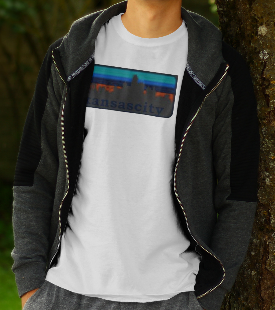 Kansas City Skyline Vintage Retro Sunset T-Shirt