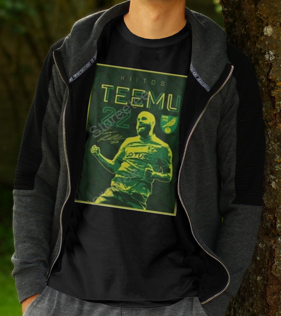 Kiitos Teemu 22 Norwich City Football Green Yellow T-Shirt