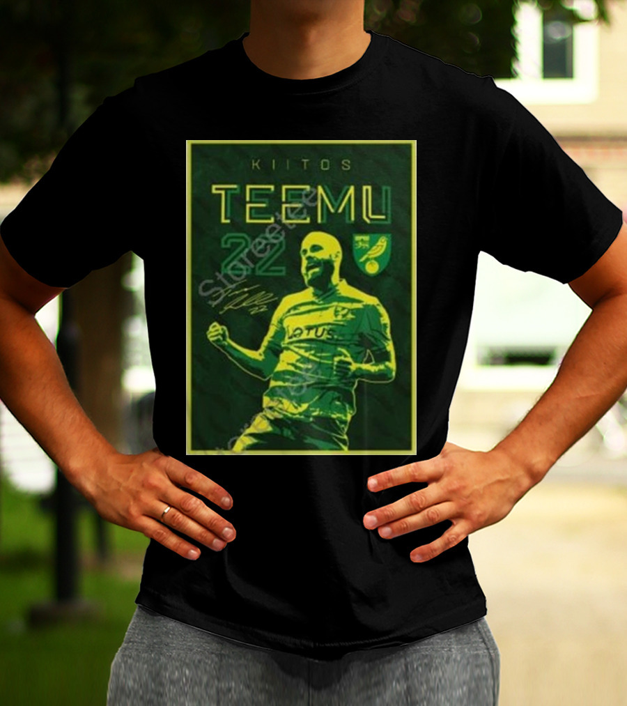 Kiitos Teemu 22 Norwich City Football Green Yellow T-Shirt