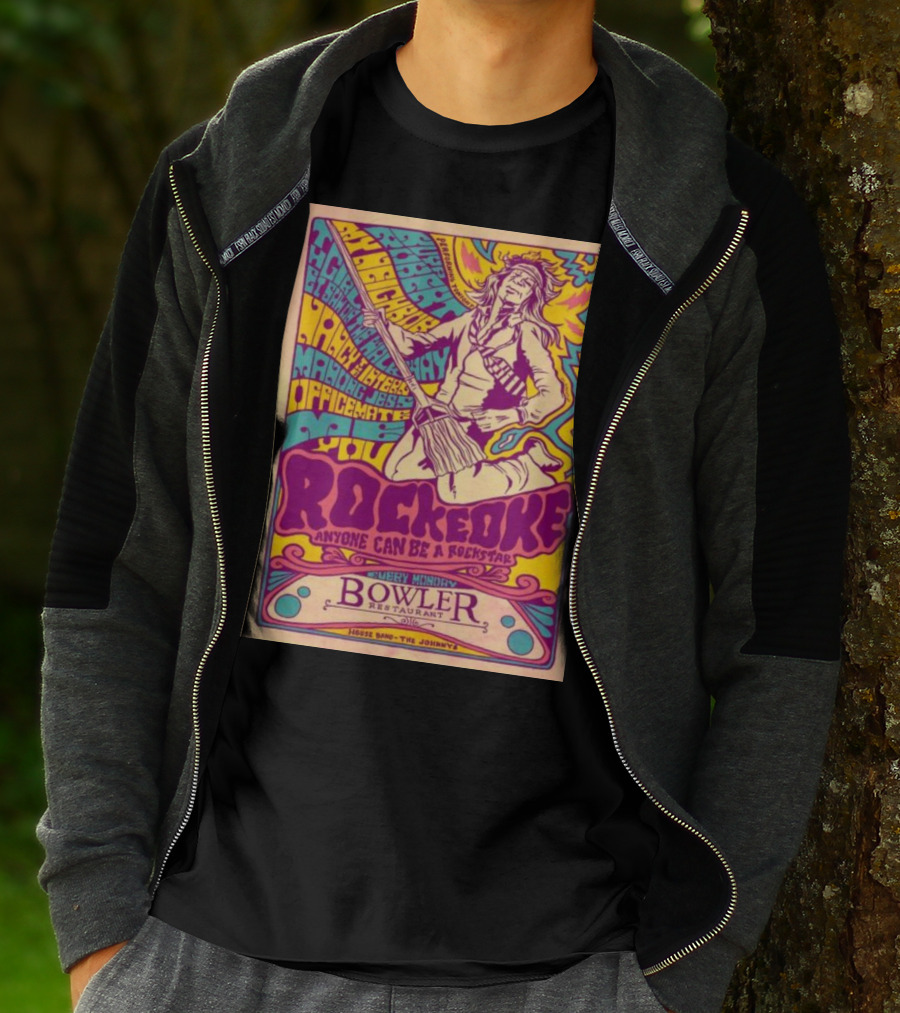 Rockeoke Anyone Can Be A Rockstar Every Monday At Bowler Restaurant T-Shirt