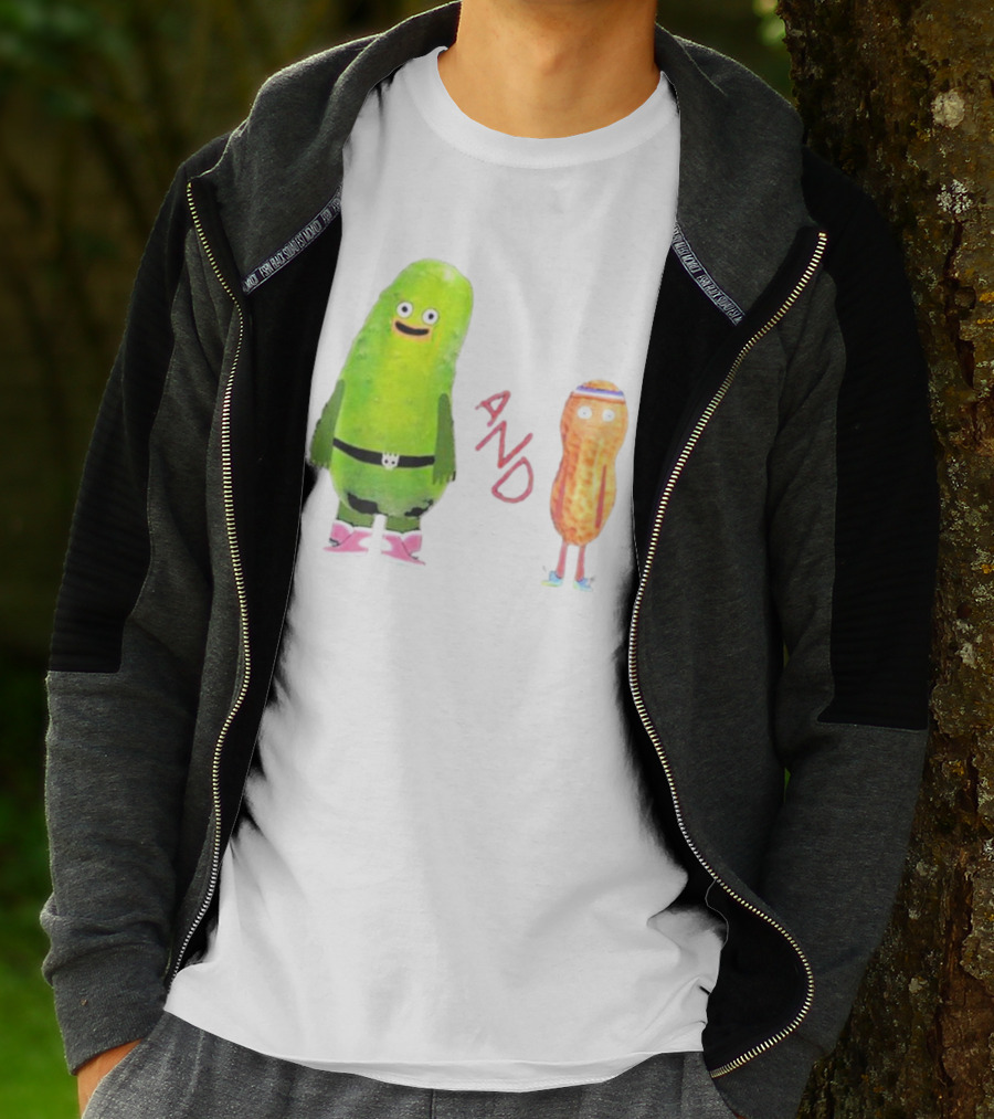 Pickle And Peanut Cucumber Cartoon Characters T-Shirt