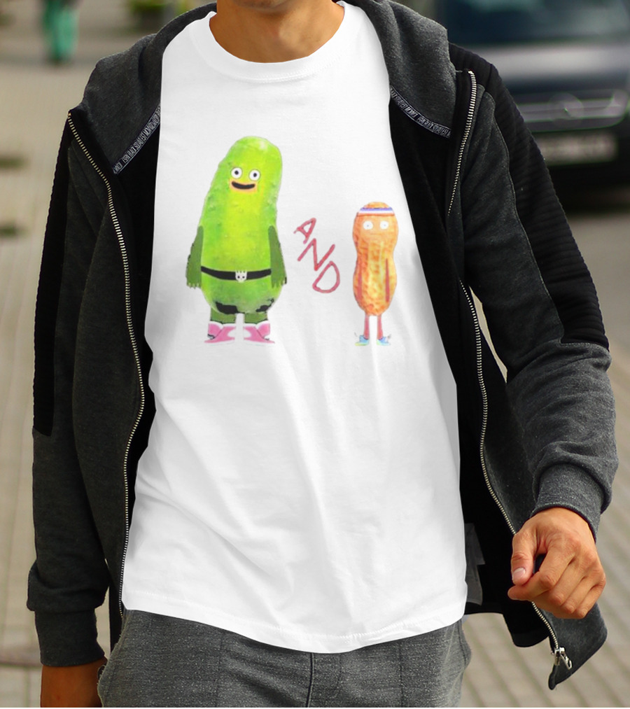 Pickle And Peanut Cucumber Cartoon Characters T-Shirt