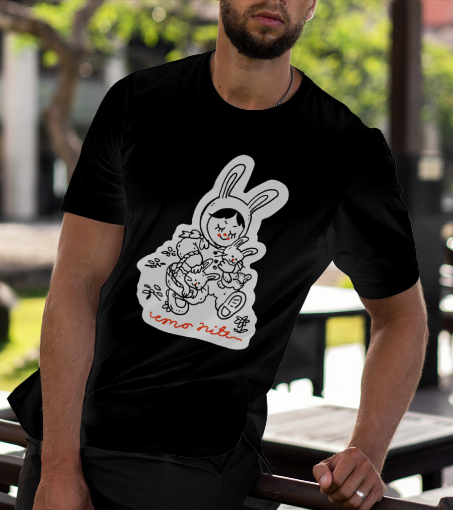 Emo Nite Bunny Sticker Woods Creature Trio T-Shirt