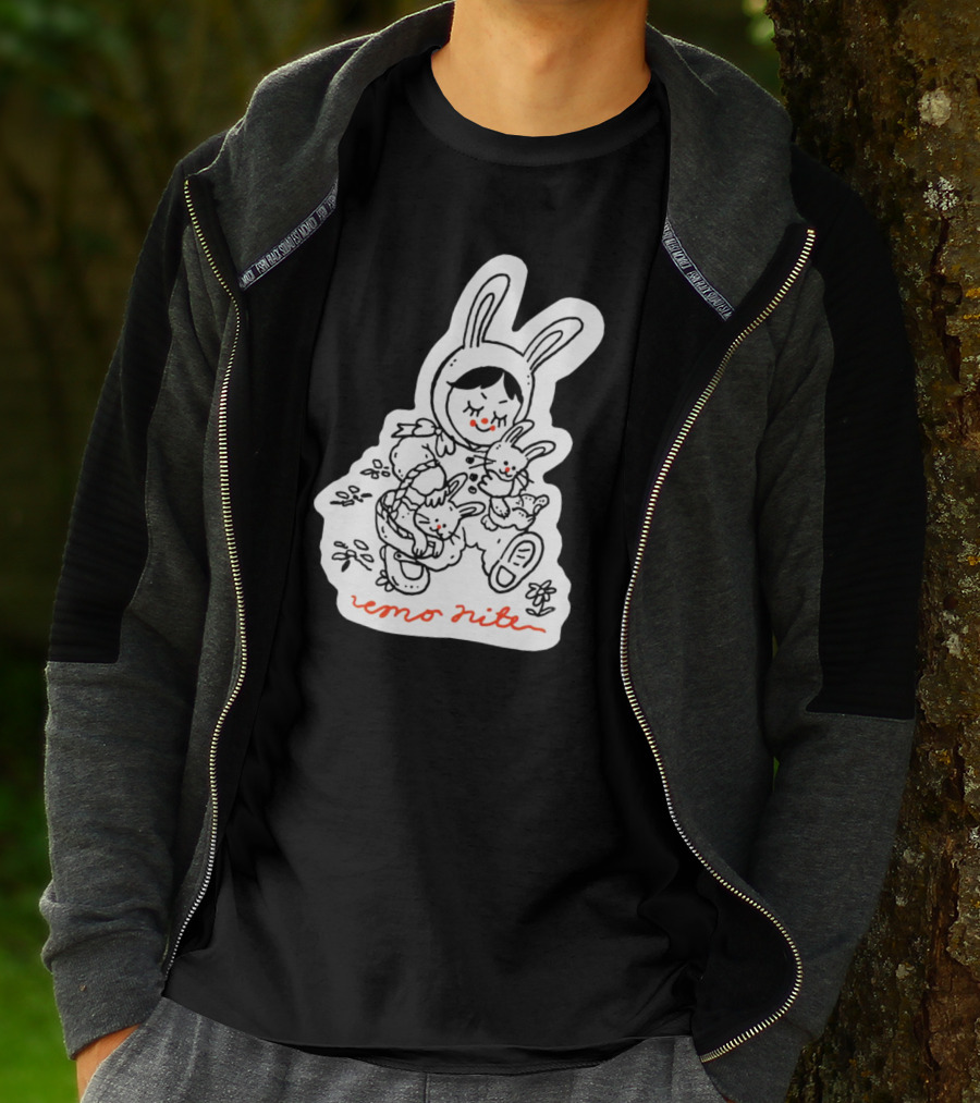 Emo Nite Bunny Sticker Woods Creature Trio T-Shirt
