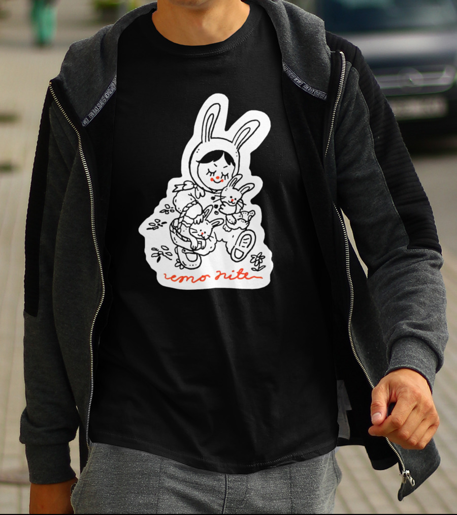 Emo Nite Bunny Sticker Woods Creature Trio T-Shirt