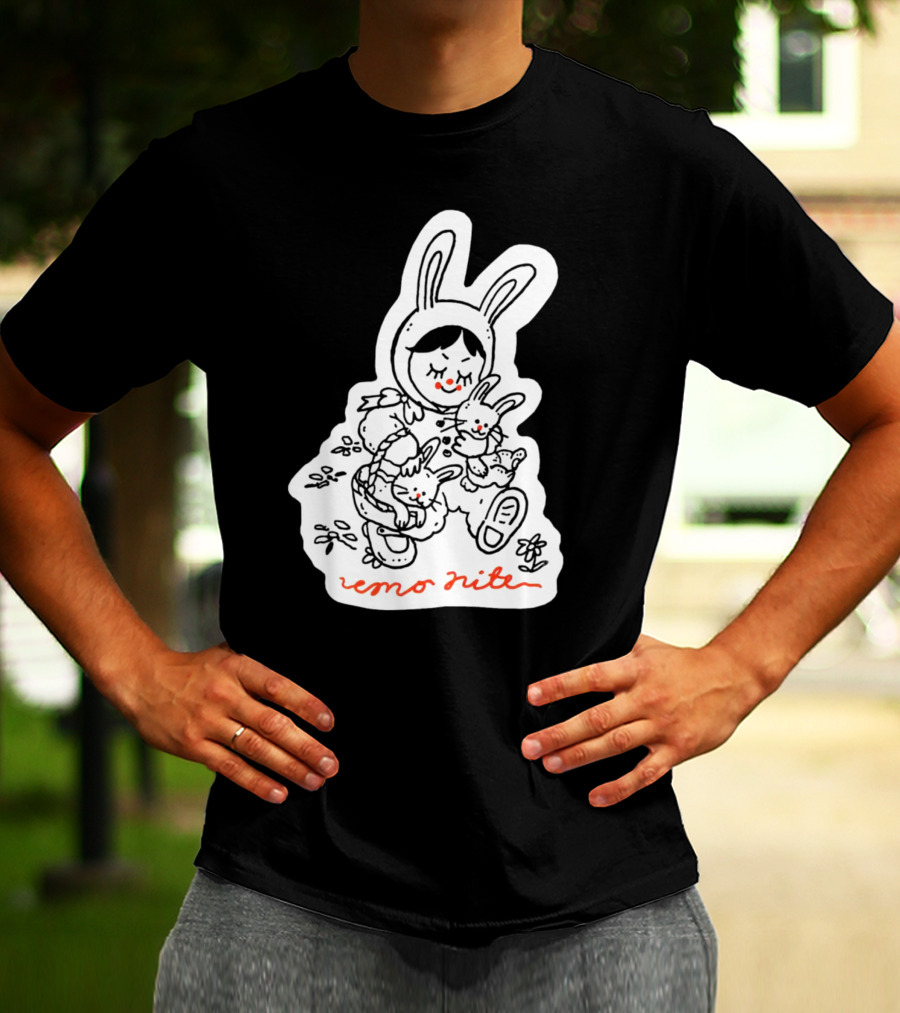Emo Nite Bunny Sticker Woods Creature Trio T-Shirt
