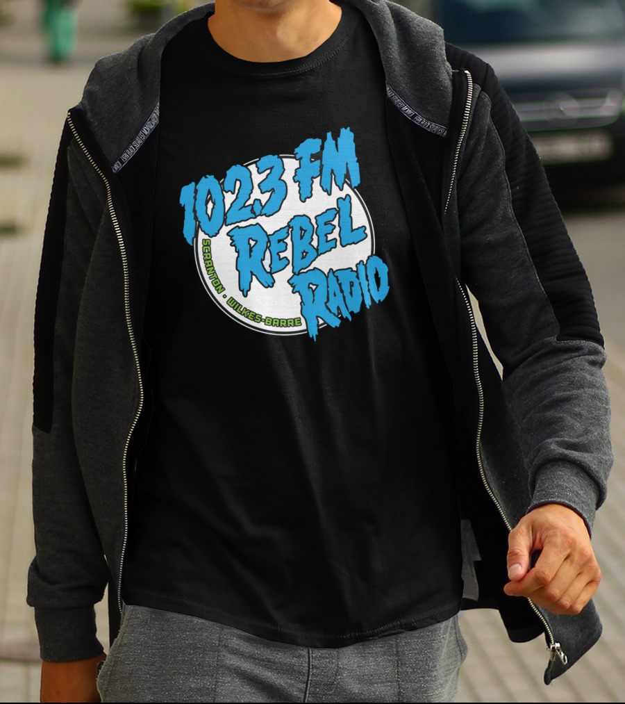 102.3 FM Rebel Radio Scranton Wilkes-Barre T-Shirt