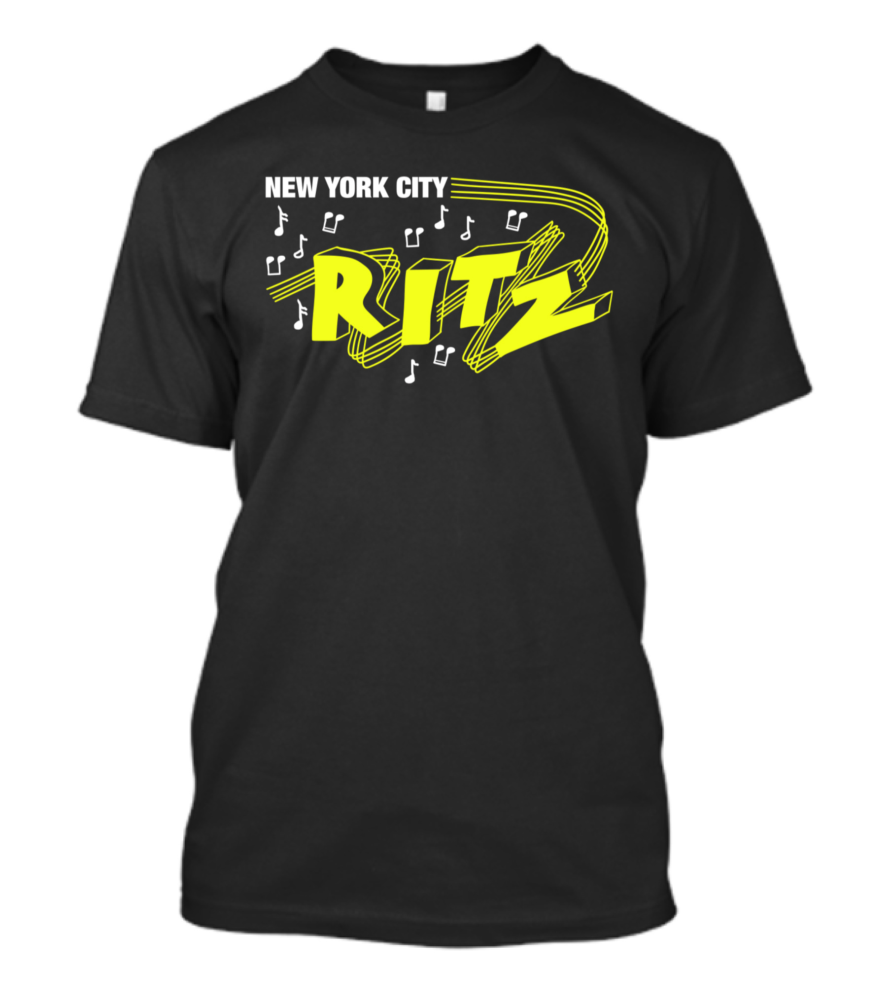 New York City Ritz Rock Club Music Notes T-Shirt