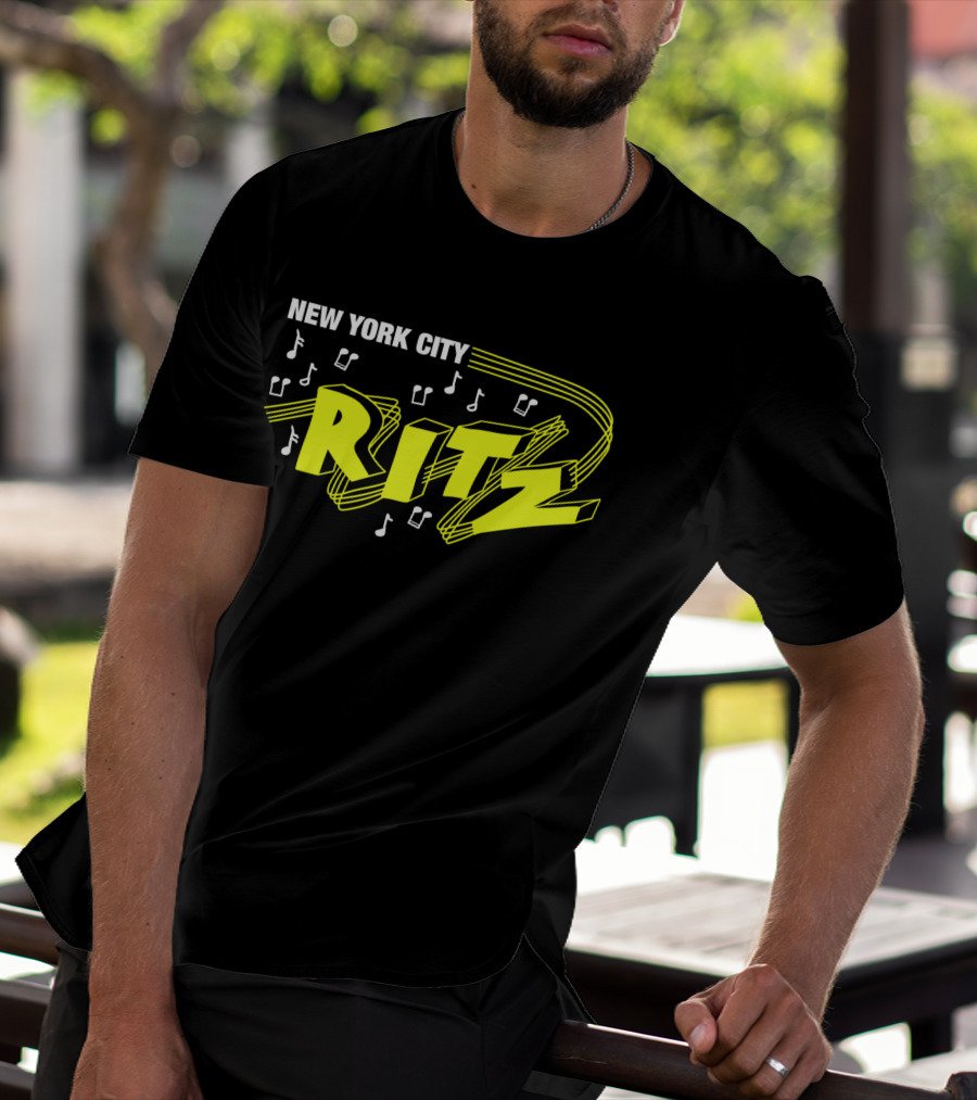 New York City Ritz Rock Club Music Notes T-Shirt