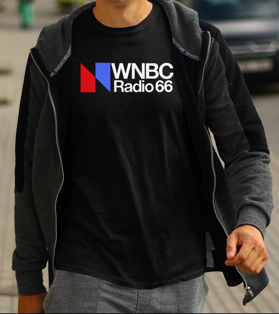 WNBC Radio 66 Vintage Logo Red And Blue T-Shirt
