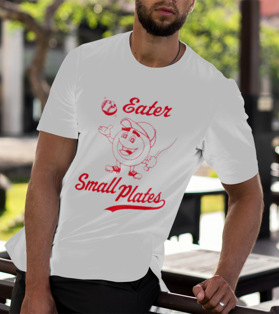 Eater Small Plates Baseball Character T-Shirt