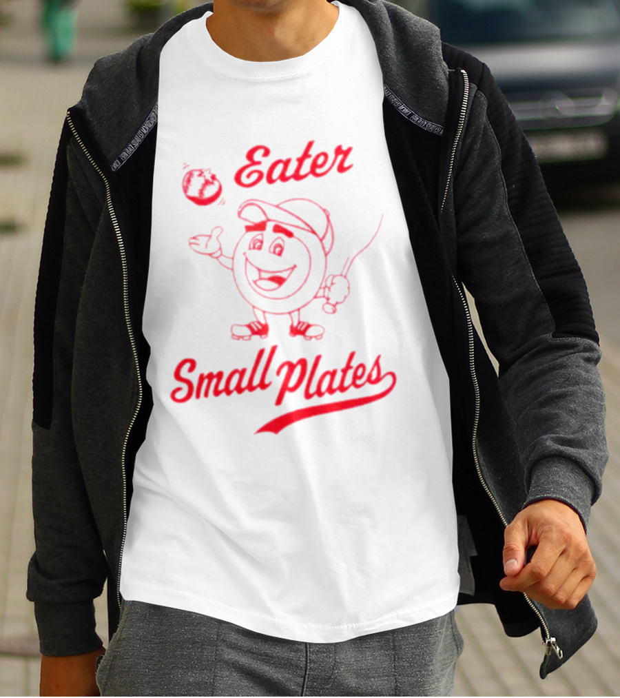 Eater Small Plates Baseball Character T-Shirt