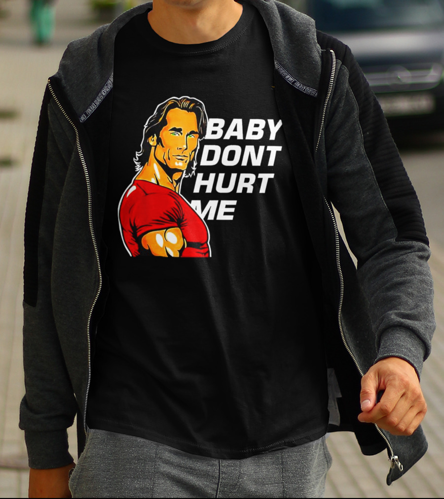 Mike O Hearn Baby Don't Hurt Me Cartoon Red Shirt Comic T-Shirt