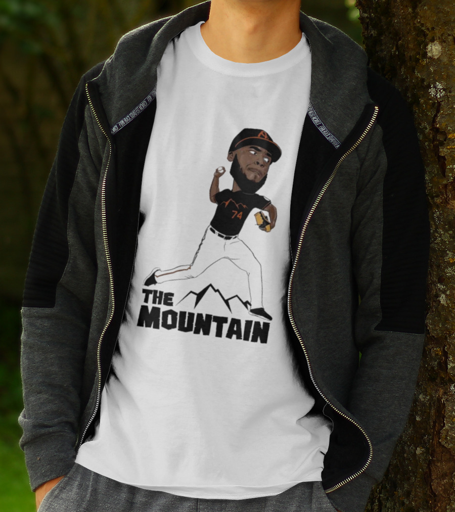 The Mountain Félix Bautista 74 Baltimore Orioles T-Shirt