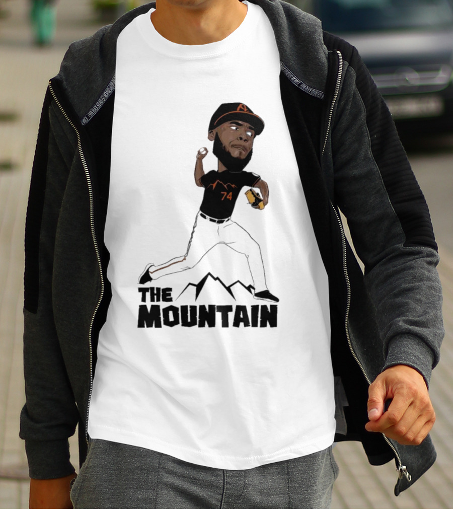 The Mountain Félix Bautista 74 Baltimore Orioles T-Shirt