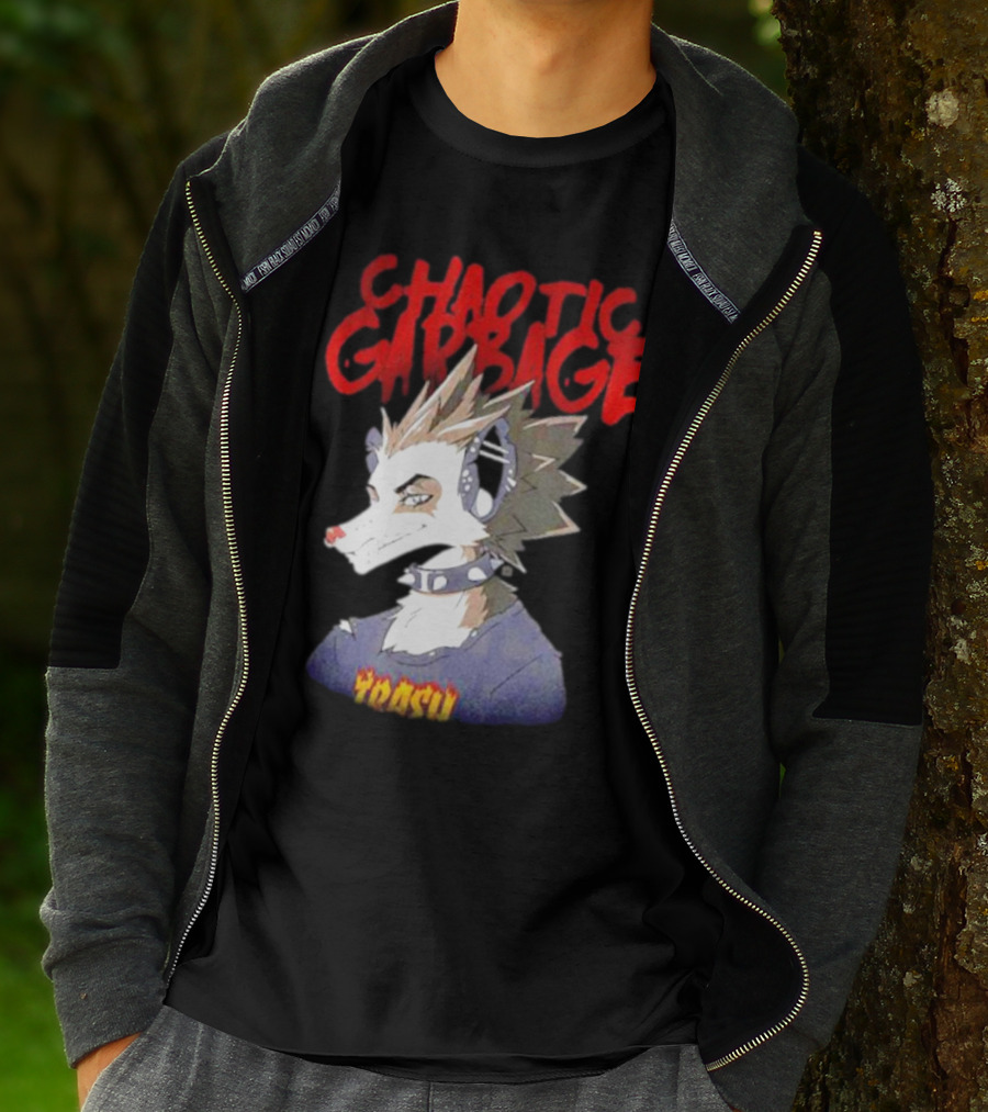 Chaotic Garbage Trash Punk Possum T-Shirt