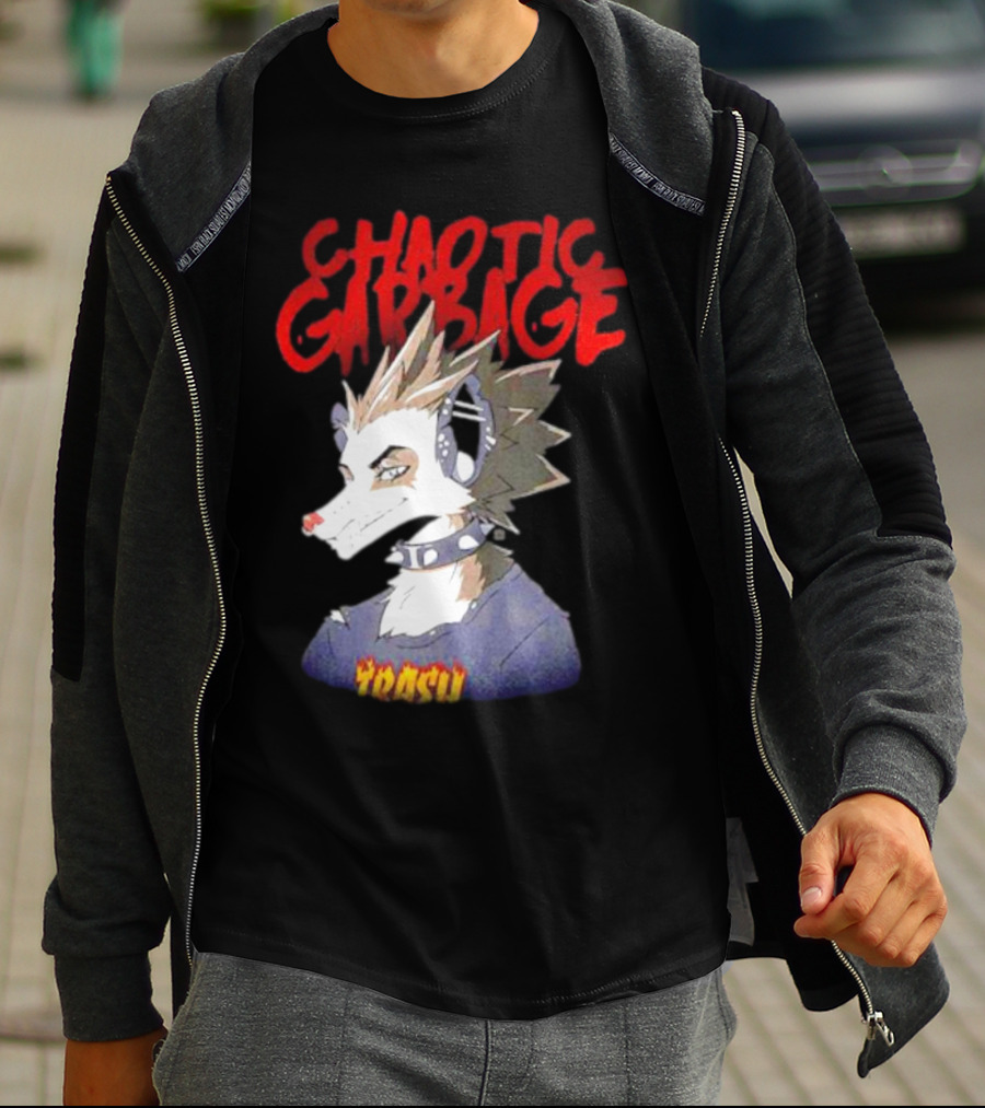 Chaotic Garbage Trash Punk Possum T-Shirt