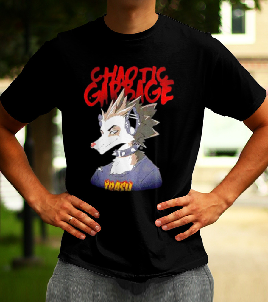 Chaotic Garbage Trash Punk Possum T-Shirt