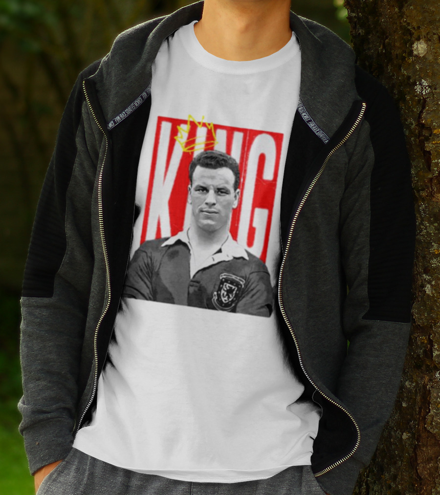 King Charles Soccer Icon With Red KING Background T-Shirt
