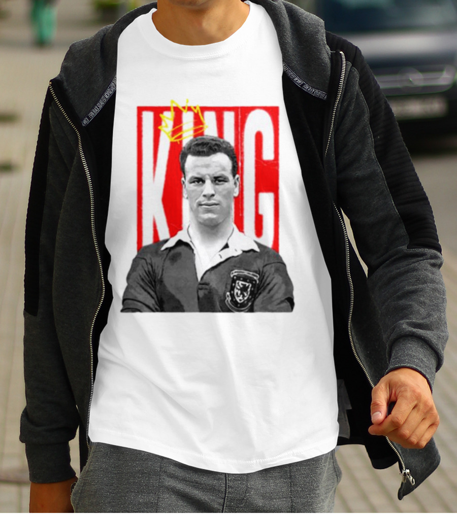 King Charles Soccer Icon With Red KING Background T-Shirt