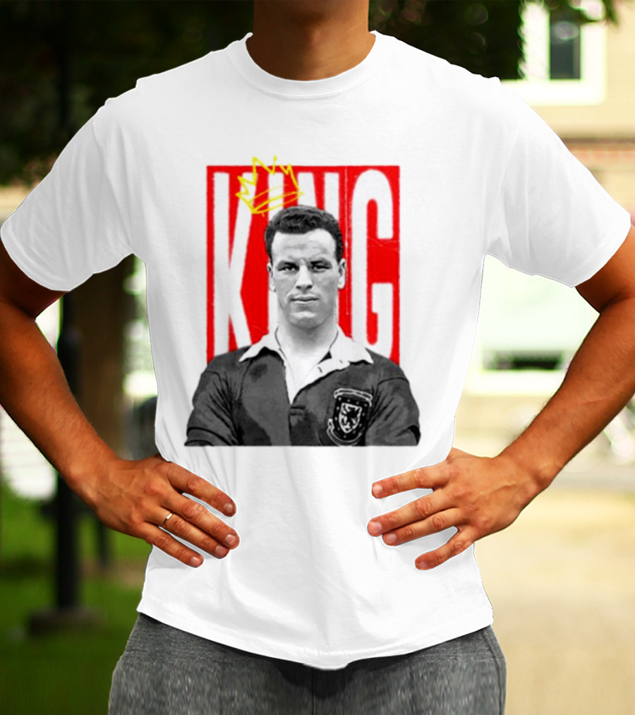 King Charles Soccer Icon With Red KING Background T-Shirt