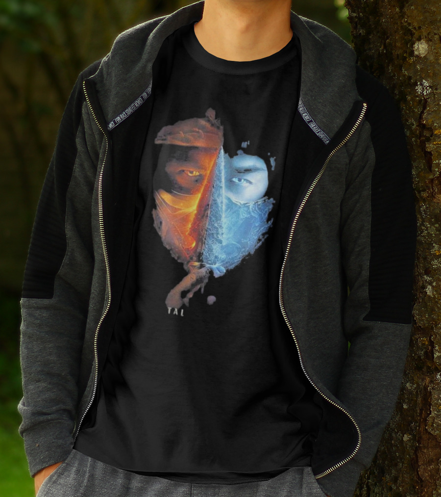 Mortal Kombat Scorpion Sub-Zero TAL Split Face T-Shirt