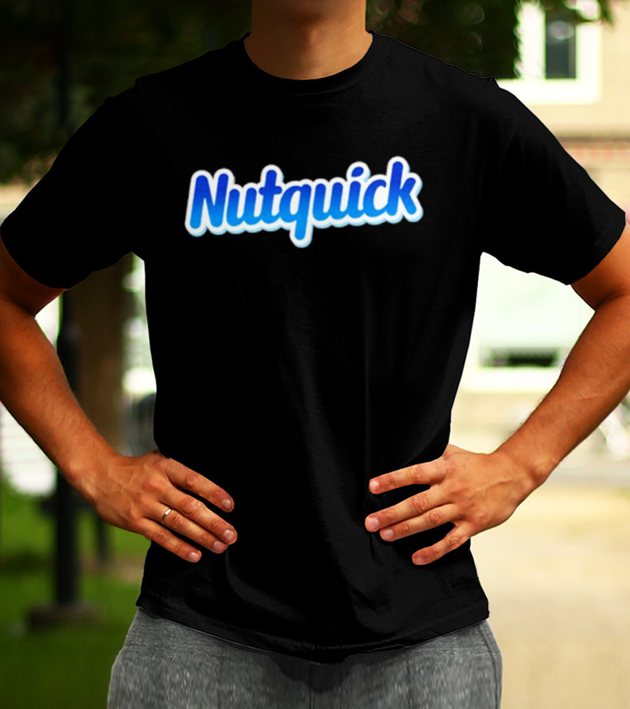 Nutquick Logo Retro Sports Branding T-Shirt