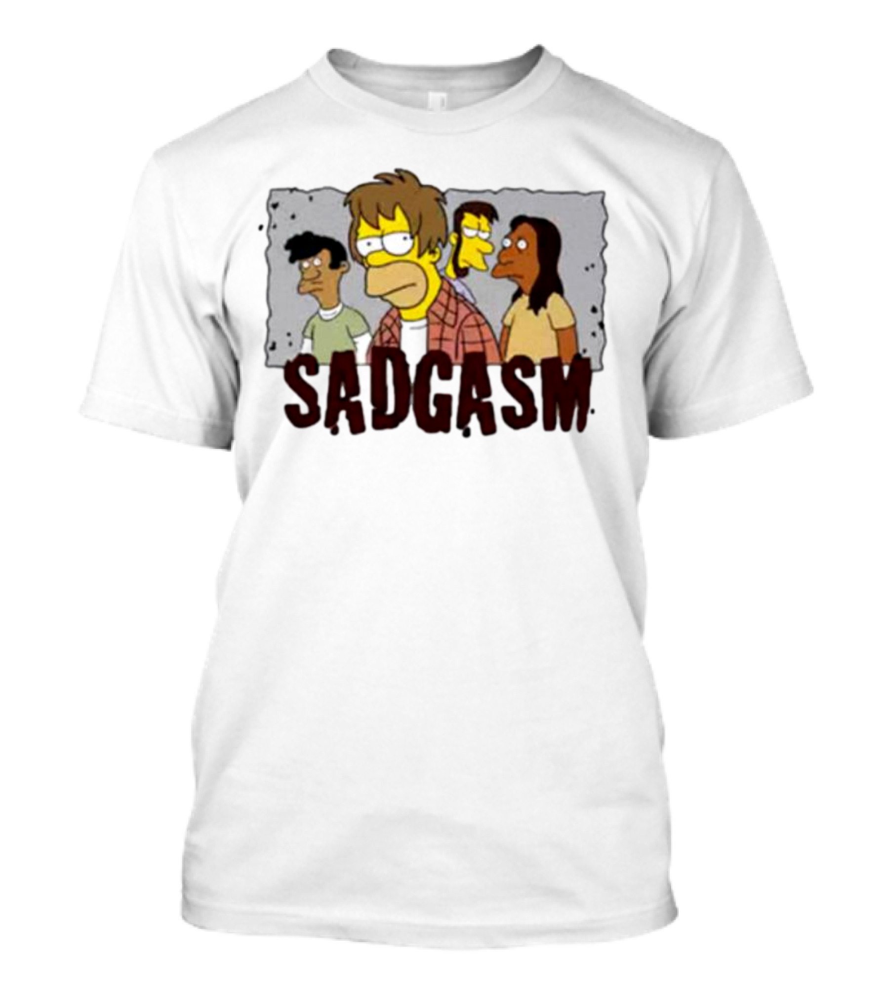 Sadgasm Simpson Grunge Band Homage T-Shirt