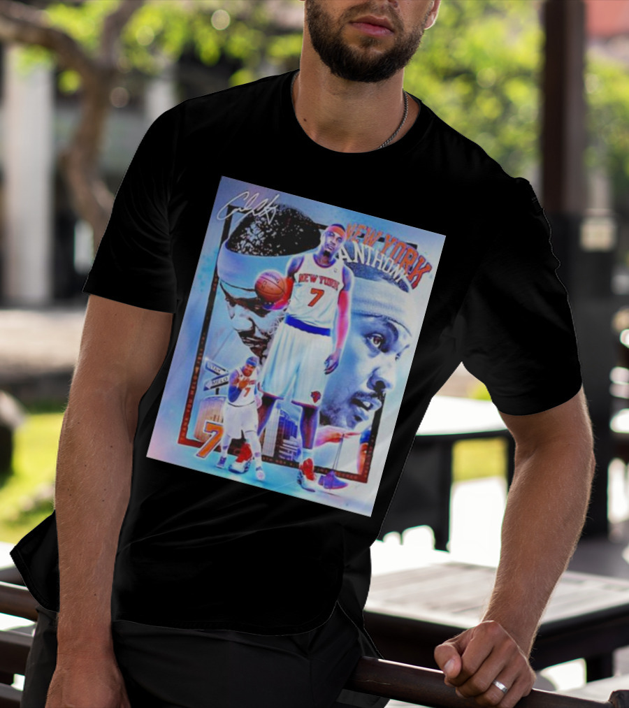 New York 7 Anthony Knicks Basketball T-Shirt