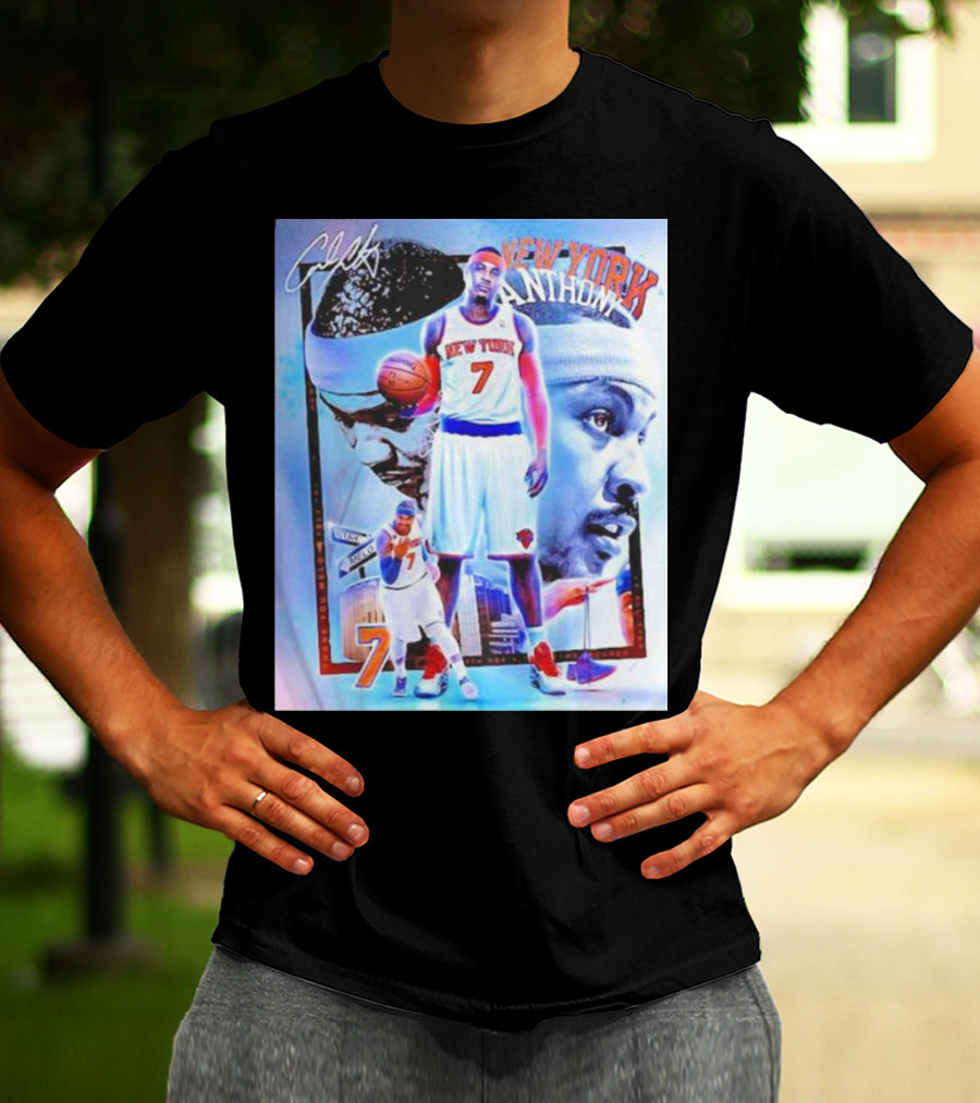 New York 7 Anthony Knicks Basketball T-Shirt
