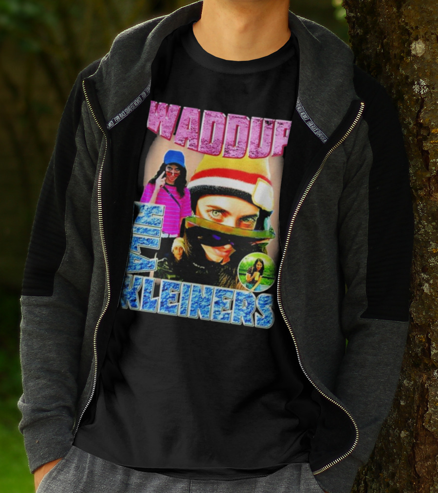 Waddup Hila Kleiners Colorful Ski Mask And Sunglasses Collage T-Shirt