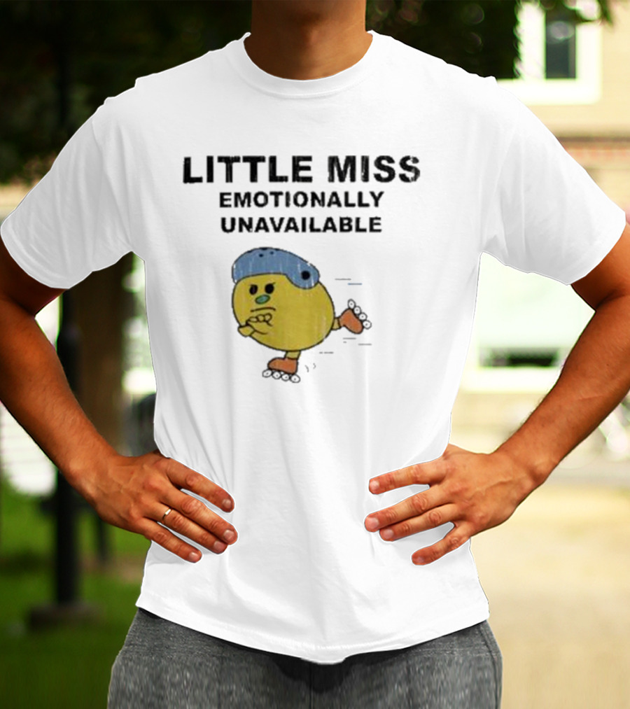 LITTLE MISS EMOTIONALLY UNAVAILABLE ROLLER SKATING CHARACTER T-Shirt