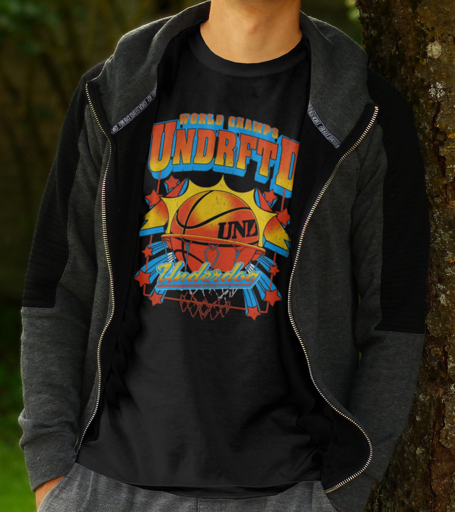 World Champs UNDRFTD Underdog Basketball Stars T-Shirt