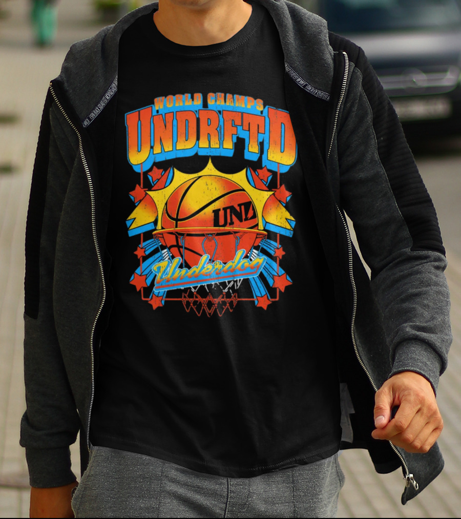 World Champs UNDRFTD Underdog Basketball Stars T-Shirt