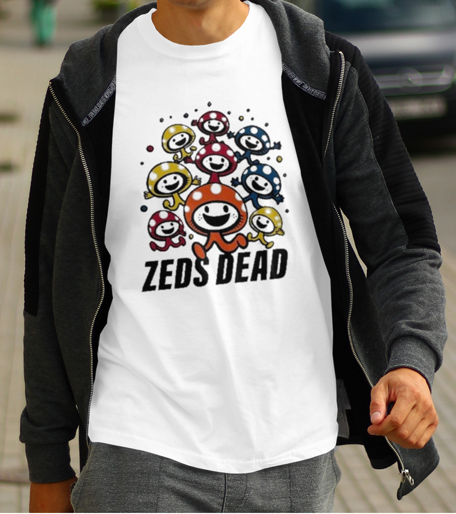 Zeds Dead Vibrant Colorful Characters With Smiling Faces T-Shirt
