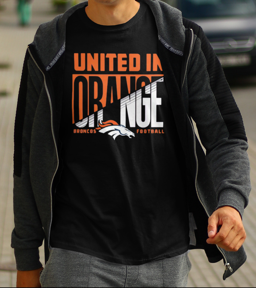 Denver Broncos United In Orange Football Hometown Collection Sweep T-Shirt