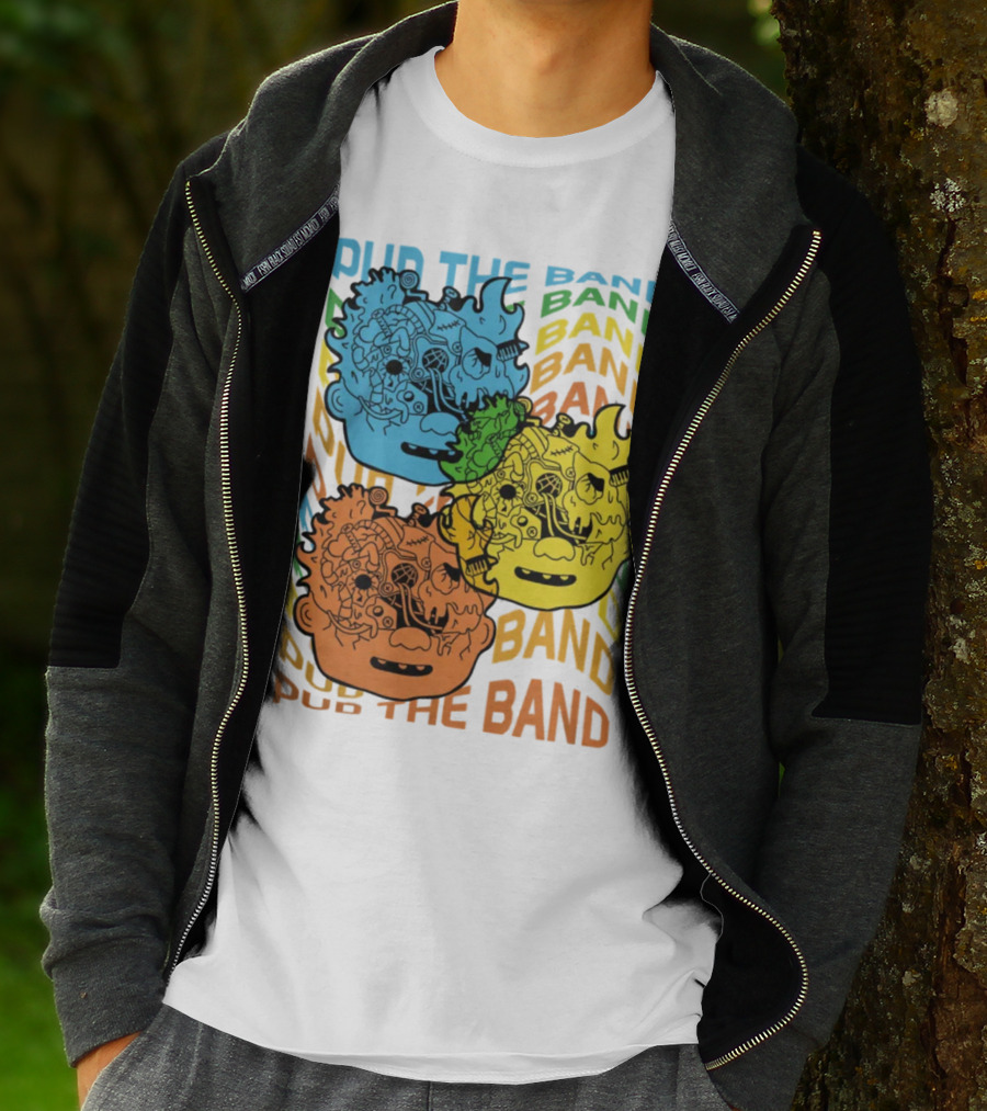 Pup The Band Headburster Technicolor Art Face Trio T-Shirt