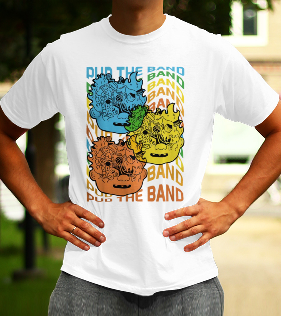 Pup The Band Headburster Technicolor Art Face Trio T-Shirt