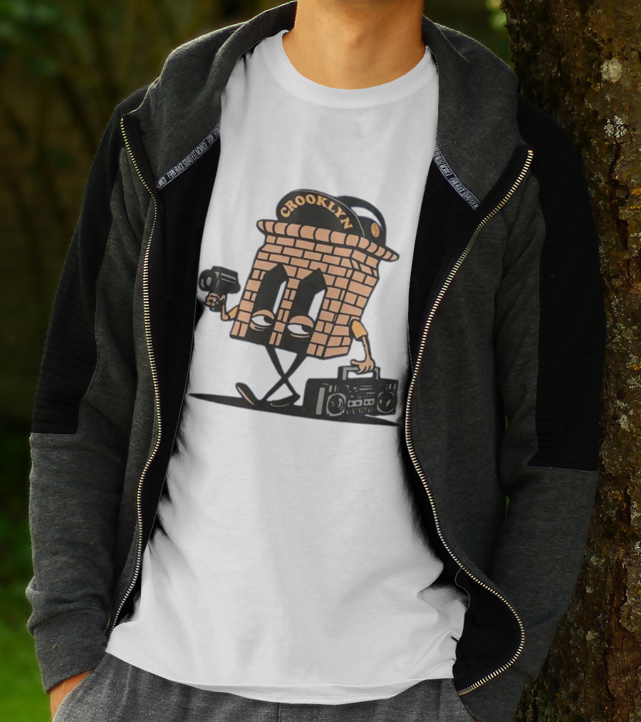 Crooklyn Brick Character With Camera And Boombox T-Shirt