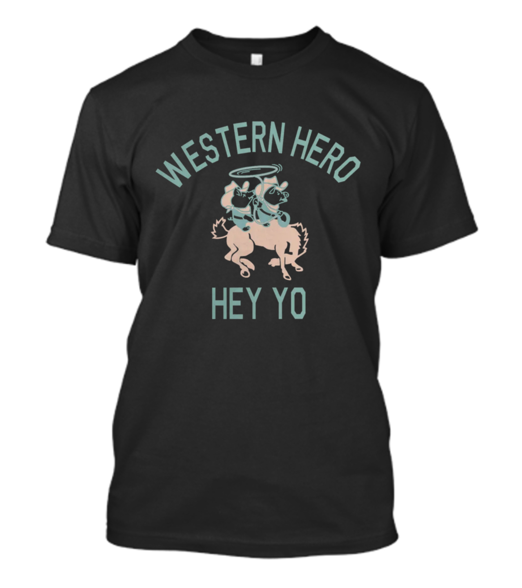 Western Hero Hey Yo Pigment Cowboy Duo Riding T-Shirt