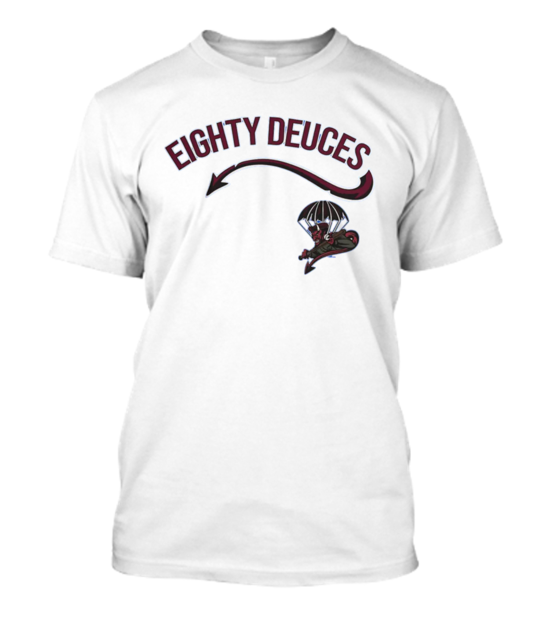 Eighty Deuces Parachuting Mascot Fayetteville Woodpeckers Milb Store T-Shirt