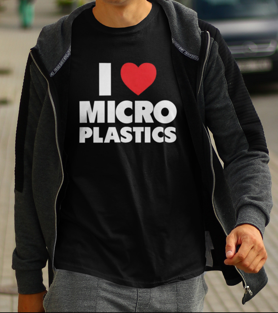 Shitheadsteve I Heart Microplastics Black T-Shirt